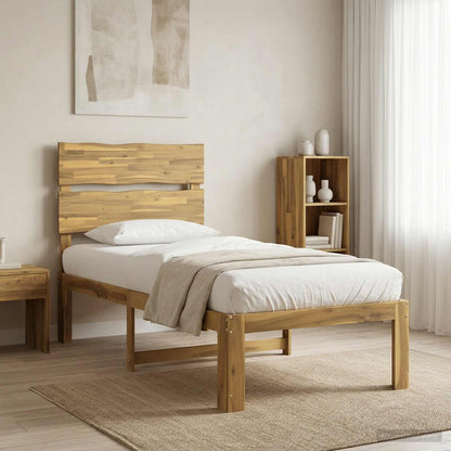 Eenpersoonsbed met hoofdbord ROSTOCK Wit 90 x 200 cm