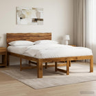 Tweepersoonsbed massief acaciahout 137x190 cm Naturel