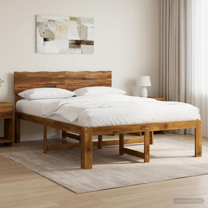 Tweepersoonsbed met hoofdeinde ROSTOCK Naturel 137 x 190 cm