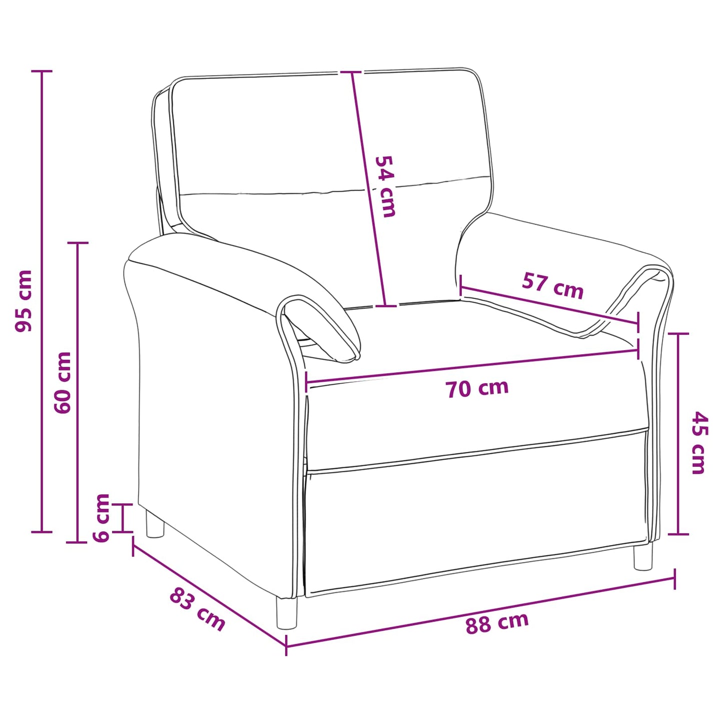 Bank 100% polyester metalen frame MDF, Multiplex