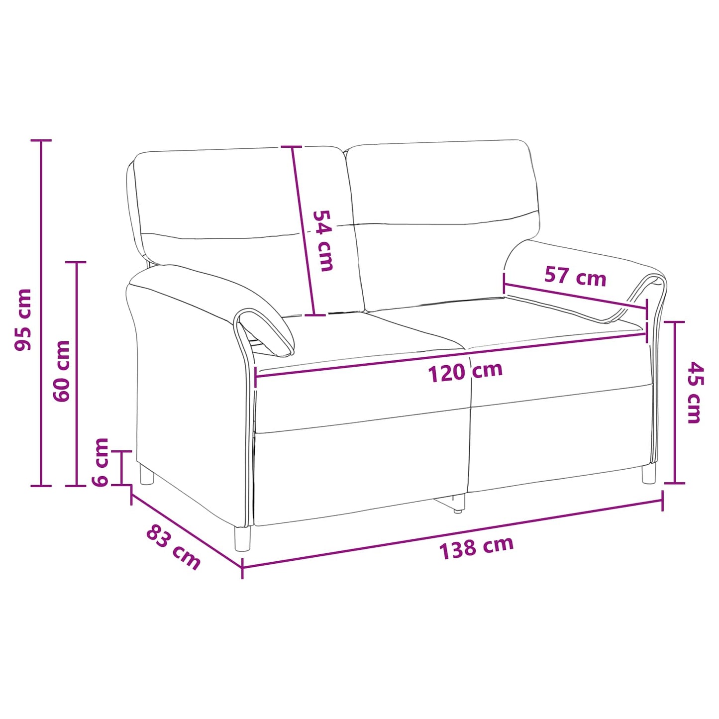 Bank 100% polyester metalen frame MDF, Multiplex