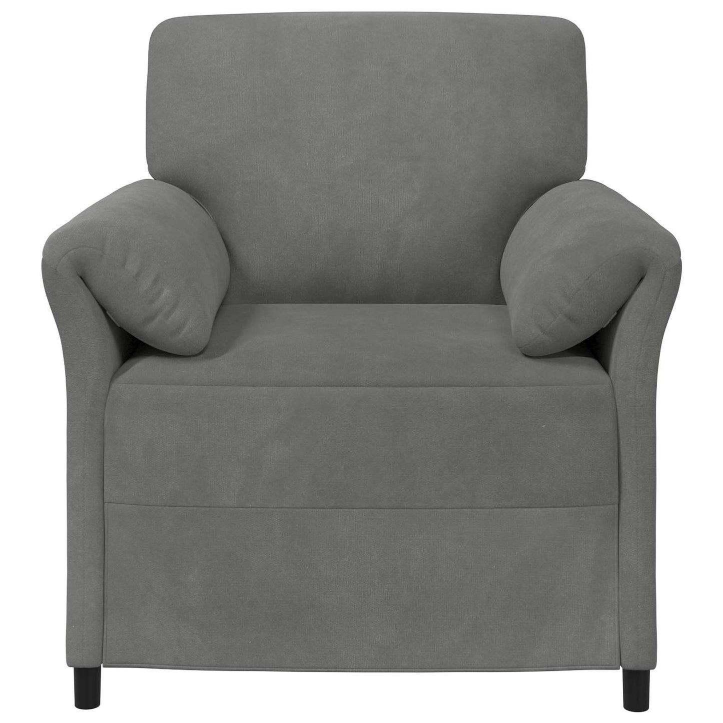 1-Zits Bank Donkergrijs 88 x 83 x 95 cm Fluweel