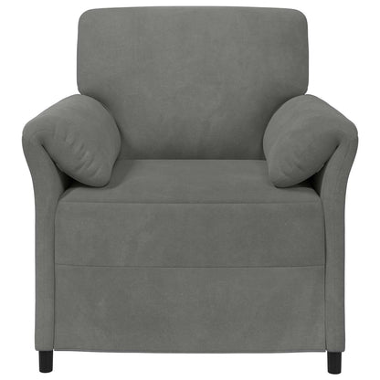 1-Zits Bank Donkergrijs 88 x 83 x 95 cm Fluweel