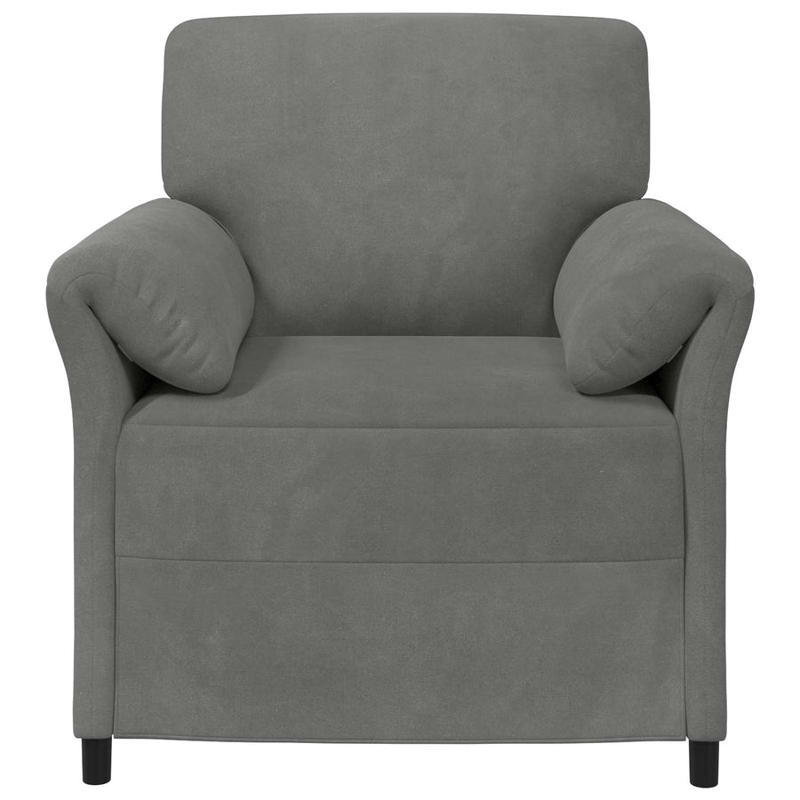 1-Zits Bank Donkergrijs 88 x 83 x 95 cm Fluweel