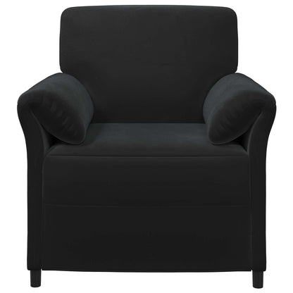 1-Zits Bank Zwart 88 x 83 x 95 cm Fluweel
