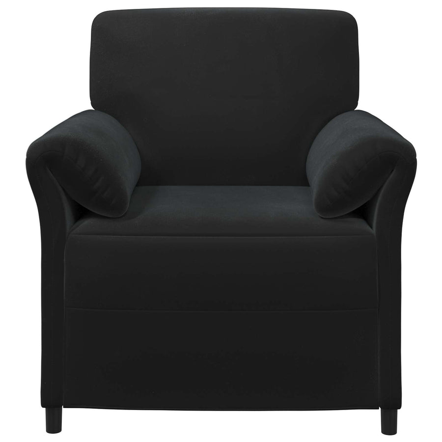 1-Zits Bank Zwart 88 x 83 x 95 cm Fluweel