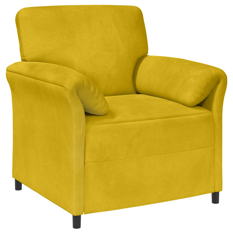 1-Zits Bank Geel 88 x 83 x 95 cm Fluweel
