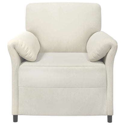 1-Zits Bank Crèmekleurig 88 x 83 x 95 cm Fluweel