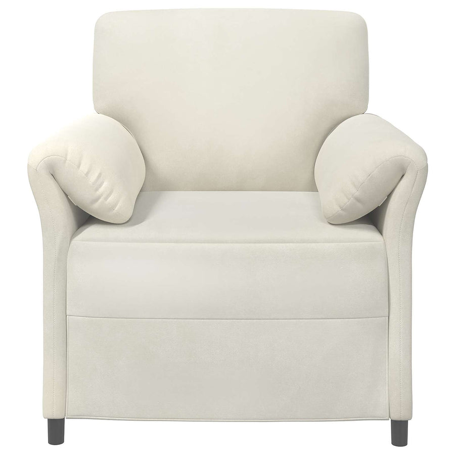 1-Zits Bank Crèmekleurig 88 x 83 x 95 cm Fluweel