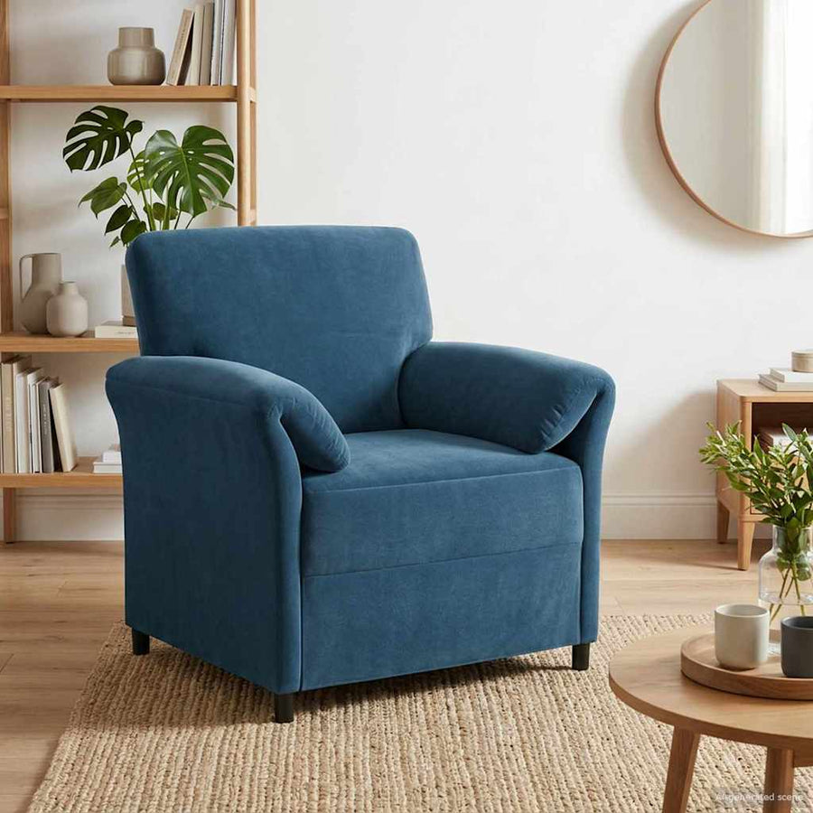 1-Zits Bank Blauw 88 x 83 x 95 cm Fluweel