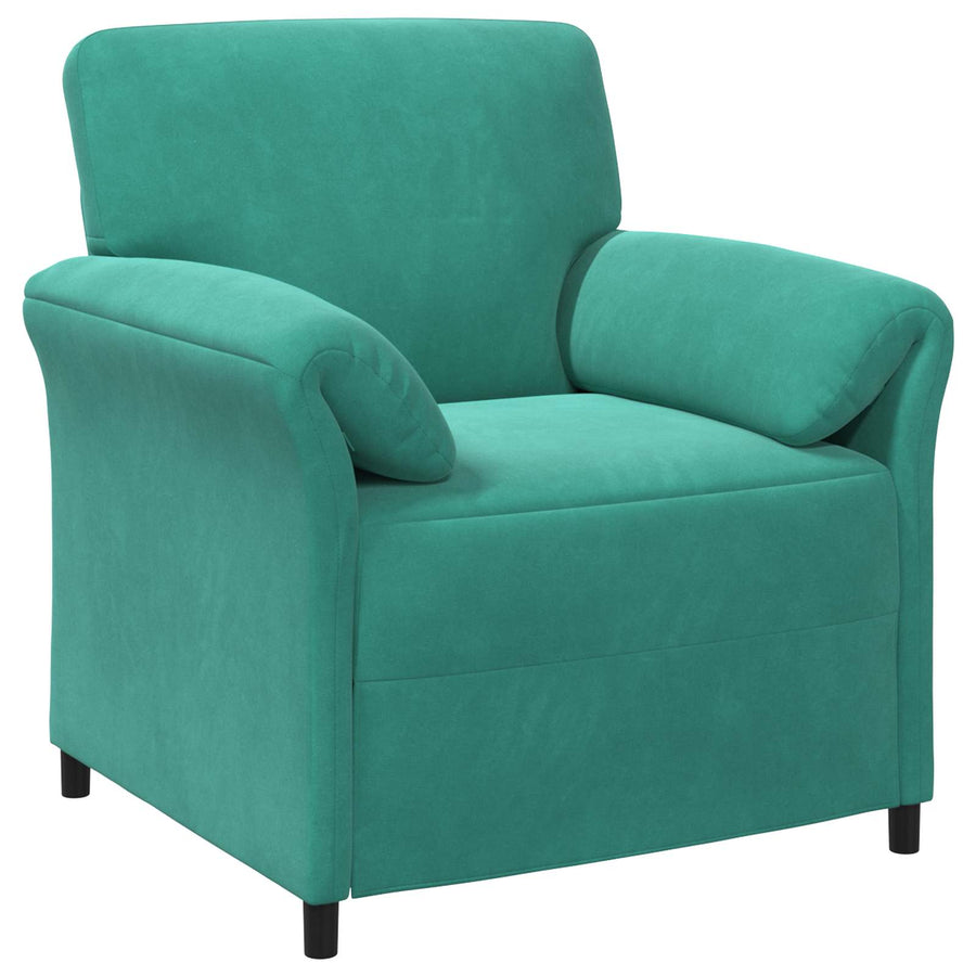 1-Zits Bank Turquoise 88 x 83 x 95 cm Fluweel