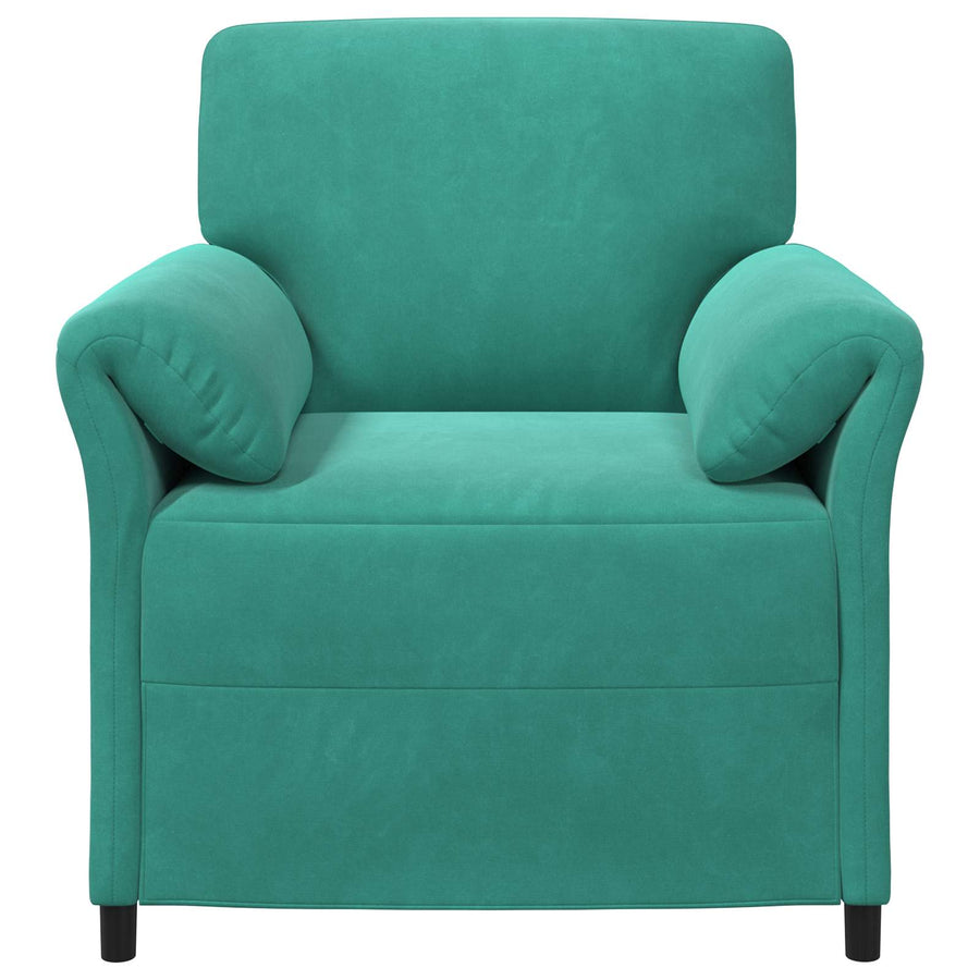 1-Zits Bank Turquoise 88 x 83 x 95 cm Fluweel