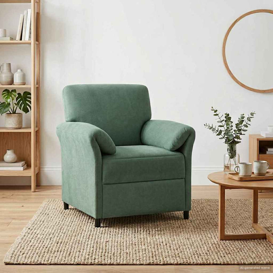 1-Zits Bank Zeegroen 88 x 83 x 95 cm Fluweel