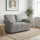 2-zits bank lichtgrijs fluweel 138x83x95 cm