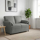 2-zits bank donkergrijs 138x83x95 cm fluweel
