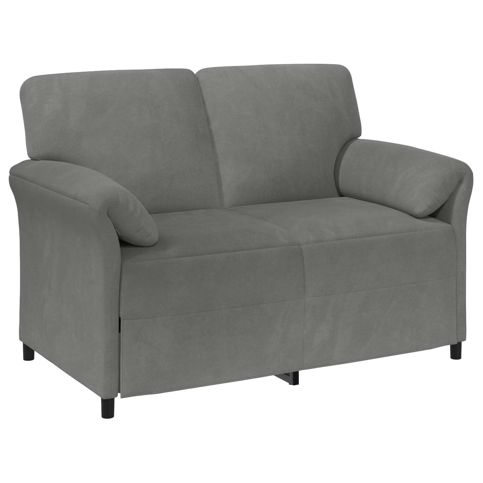 2-Zits Sofa Donkergrijs 138 x 83 x 95 cm Fluweel