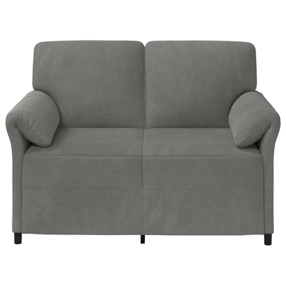 2-Zits Sofa Donkergrijs 138 x 83 x 95 cm Fluweel
