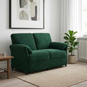 2-zits bank donkergroen fluweel 138x83x95 cm