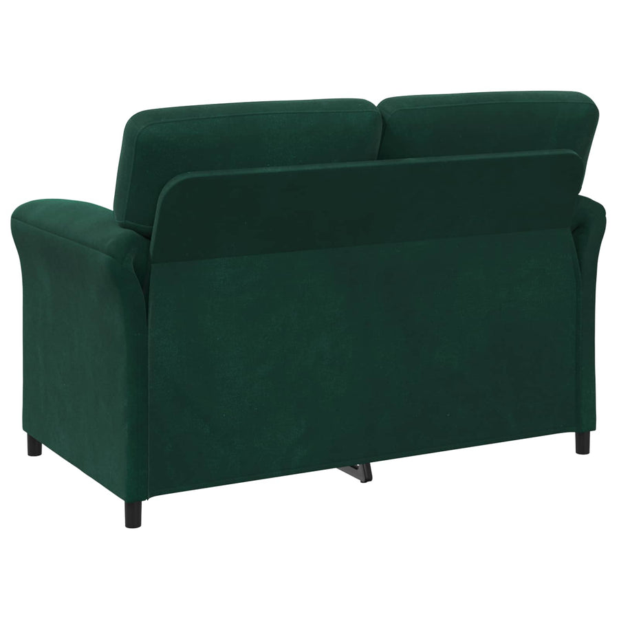 2-Zits Sofa Donkergroen 138 x 83 x 95 cm Fluweel