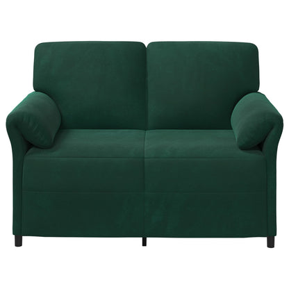 2-Zits Sofa Donkergroen 138 x 83 x 95 cm Fluweel