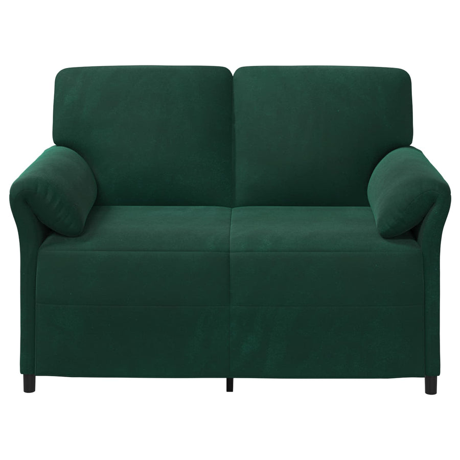 2-Zits Sofa Donkergroen 138 x 83 x 95 cm Fluweel