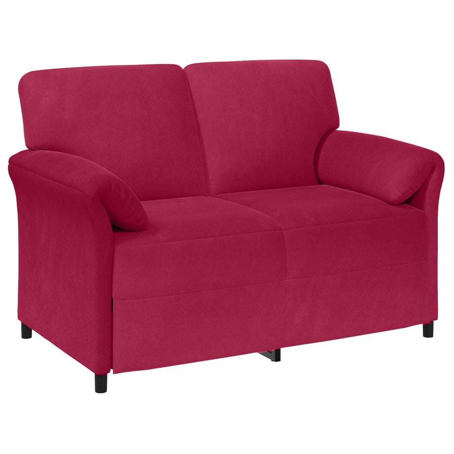 2-Zits Sofa Wijnrood 138 x 83 x 95 cm Fluweel