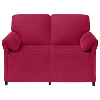 2-Zits Sofa Wijnrood 138 x 83 x 95 cm Fluweel