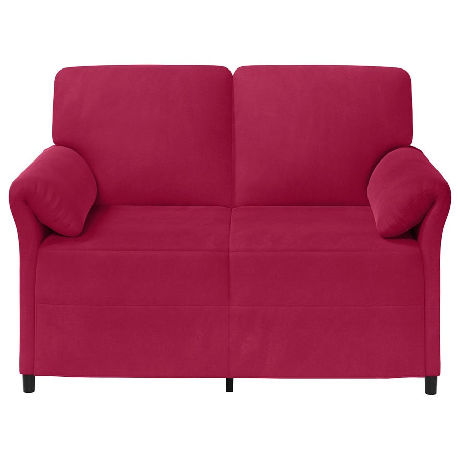 2-Zits Sofa Wijnrood 138 x 83 x 95 cm Fluweel