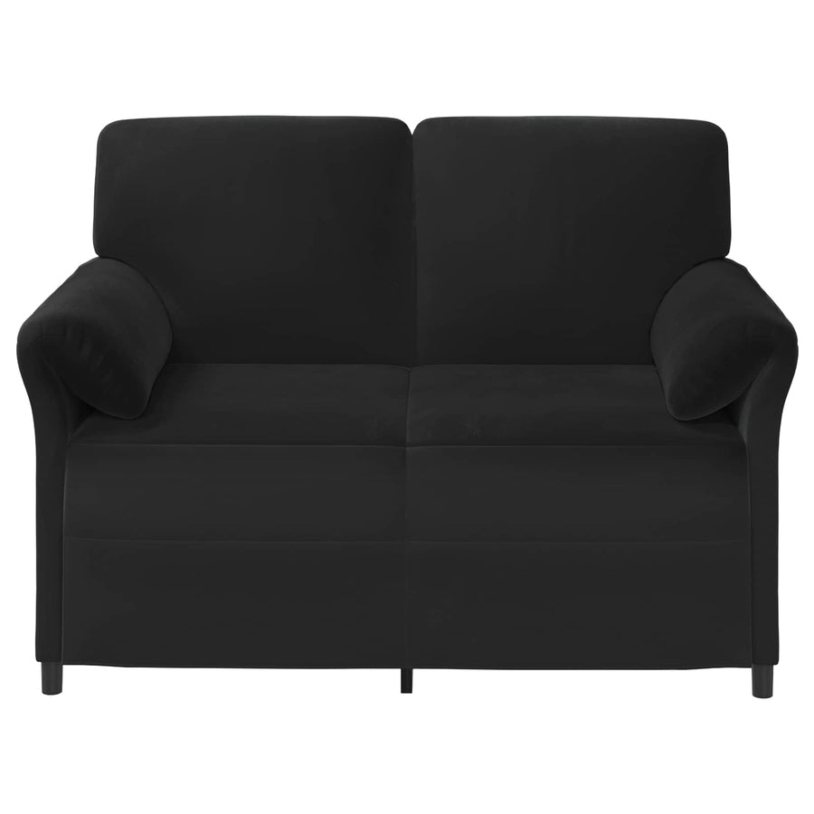 2-Zits Sofa Zwart 138 x 83 x 95 cm Fluweel