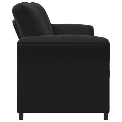 2-Zits Sofa Zwart 138 x 83 x 95 cm Fluweel