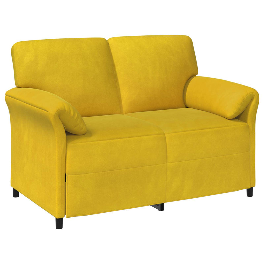 2-Zits Sofa Geel 138 x 83 x 95 cm Fluweel