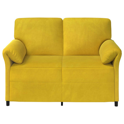 2-Zits Sofa Geel 138 x 83 x 95 cm Fluweel