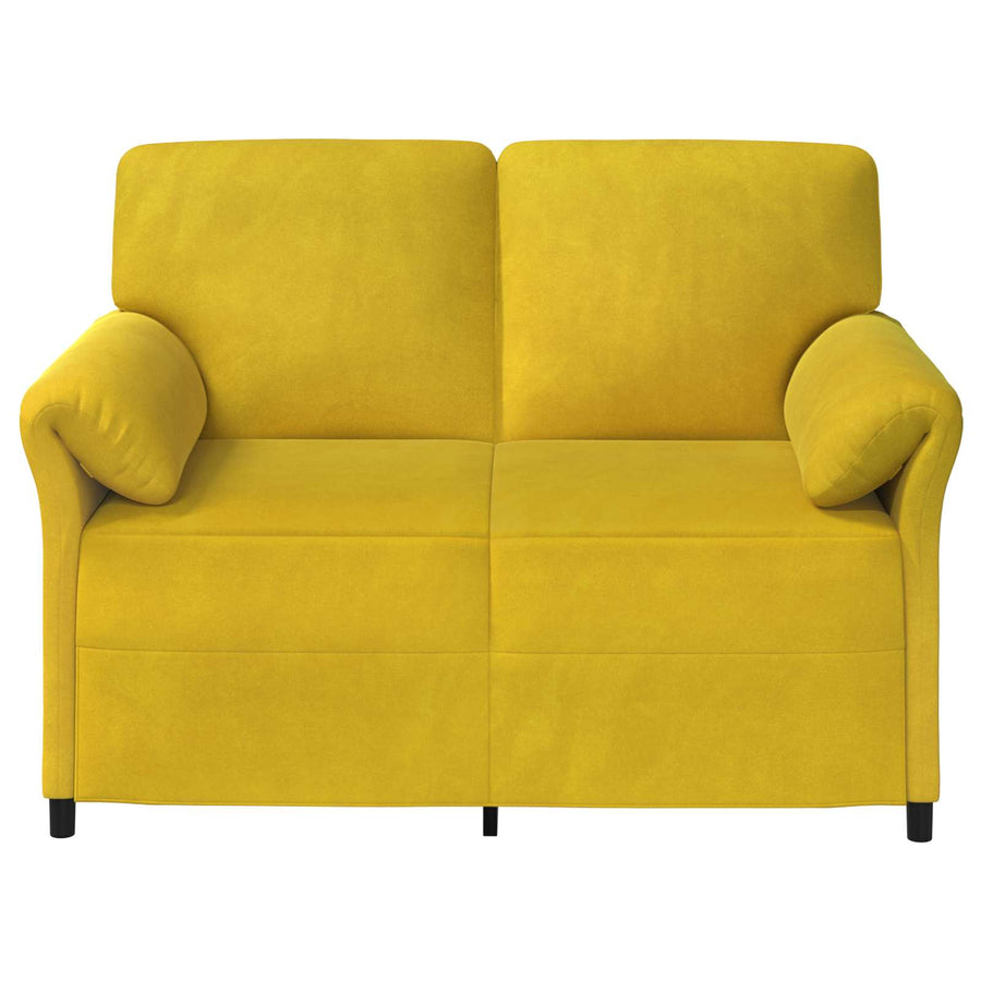 2-Zits Sofa Geel 138 x 83 x 95 cm Fluweel