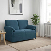 2-zits bank blauw 138x83x95 cm fluweel