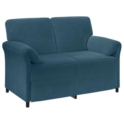 2-Zits Sofa Blauw 138 x 83 x 95 cm Fluweel
