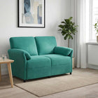 2-zits bank 138x83x95 cm turquoise fluweel