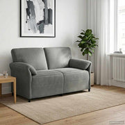 2-zits bank donkergrijs fluweel 158x83x95 cm