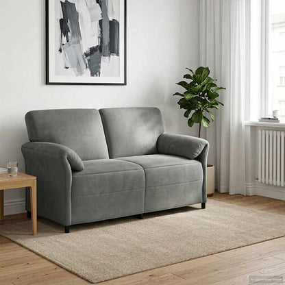 2-Zits Sofa Donkergrijs 158 x 83 x 95 cm Fluweel