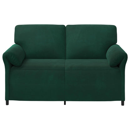 2-Zits Sofa Donkergroen 158 x 83 x 95 cm Fluweel