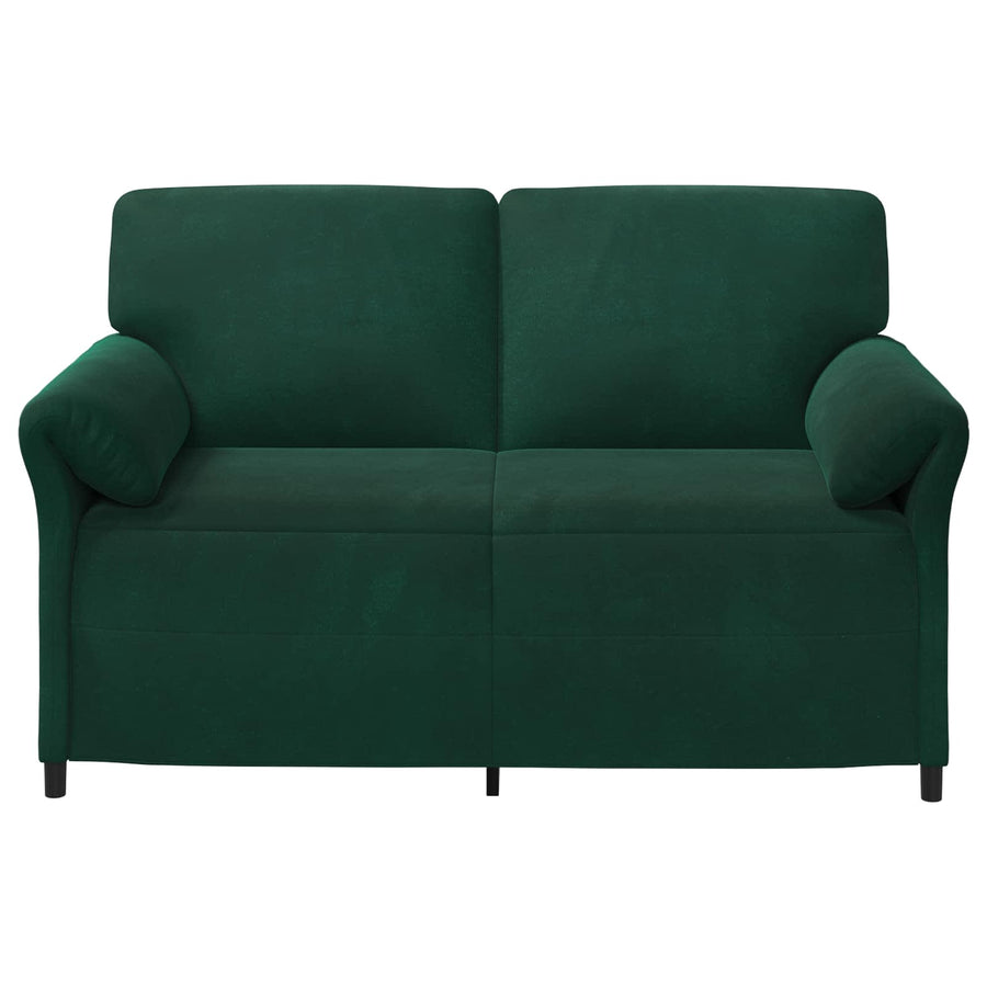 2-Zits Sofa Donkergroen 158 x 83 x 95 cm Fluweel