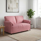 2-zits bank roze fluweel 158x83x95 cm