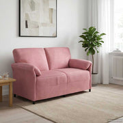 2-zits bank roze fluweel 158x83x95 cm