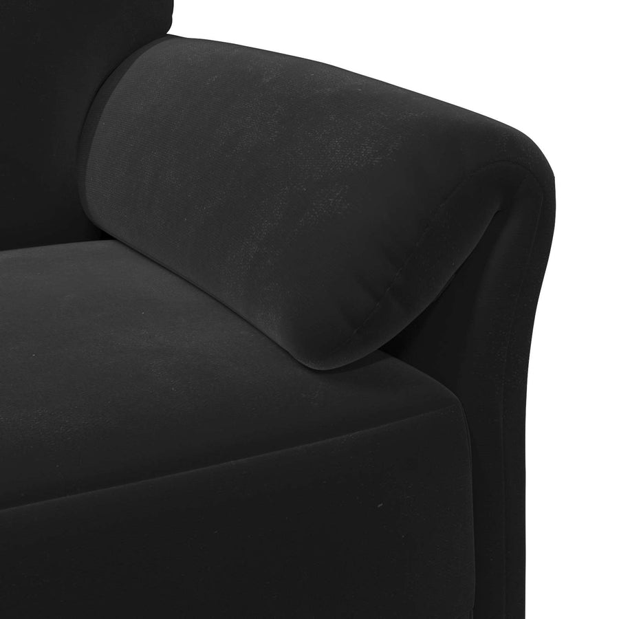 2-Zits Sofa Zwart 158 x 83 x 95 cm Fluweel