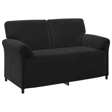 2-Zits Sofa Zwart 158 x 83 x 95 cm Fluweel
