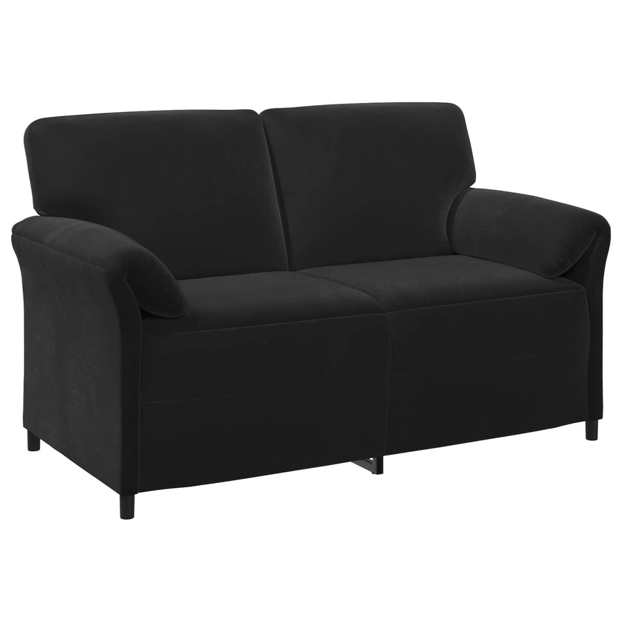 2-Zits Sofa Zwart 158 x 83 x 95 cm Fluweel