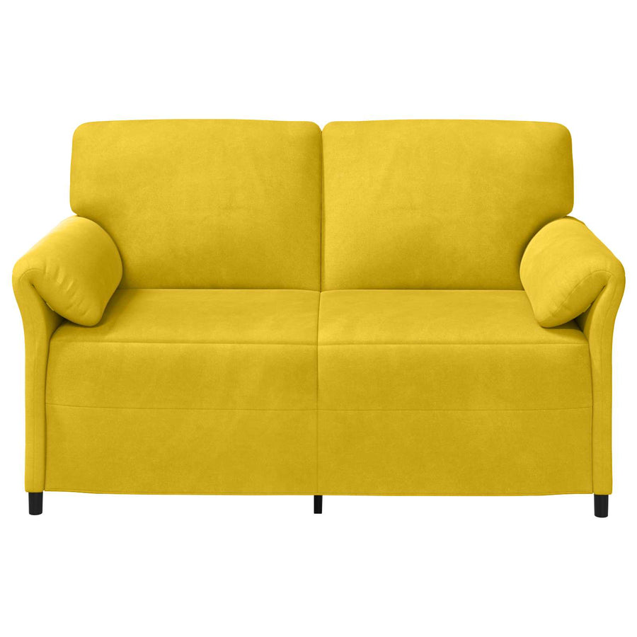 2-Zits Sofa Geel 158 x 83 x 95 cm Fluweel