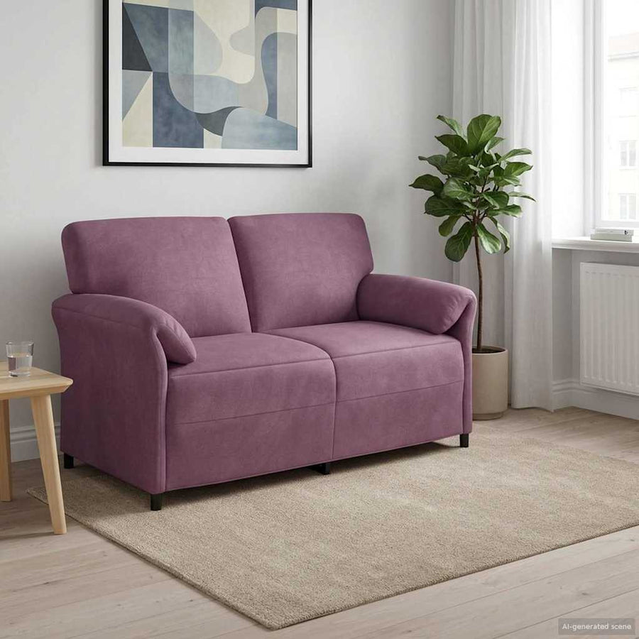 2-Zits Sofa Paars 158 x 83 x 95 cm Fluweel