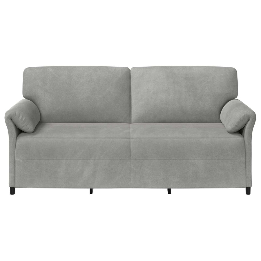 3-Zits Bank Lichtgrijs 198 x 83 x 95 cm Fluweel