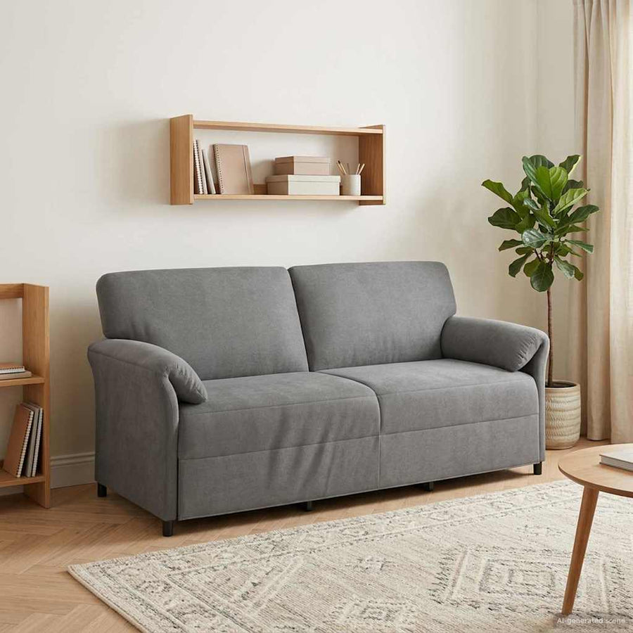 3-Zits Bank Donkergrijs 198 x 83 x 95 cm Fluweel