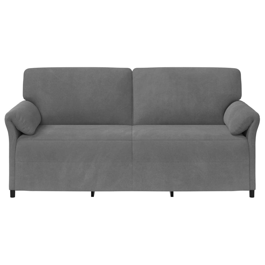 3-Zits Bank Donkergrijs 198 x 83 x 95 cm Fluweel